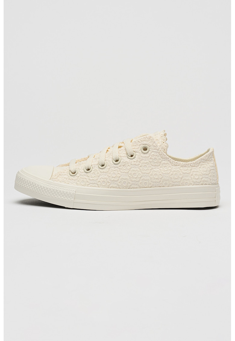 Pantofi sport Chuck Taylor All Star cu broderie - Alb