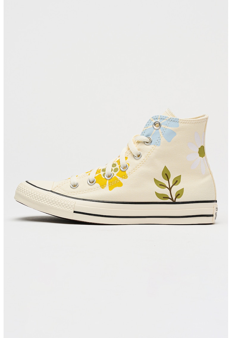 Pantofi sport high-cut Chuck Taylor All Star cu imprimeu floral - Albastru/Crem