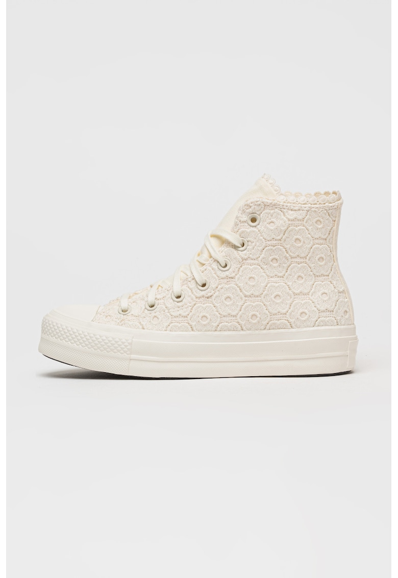 Кецове Chuck Taylor All Star Lift с кроше - Слонова кост