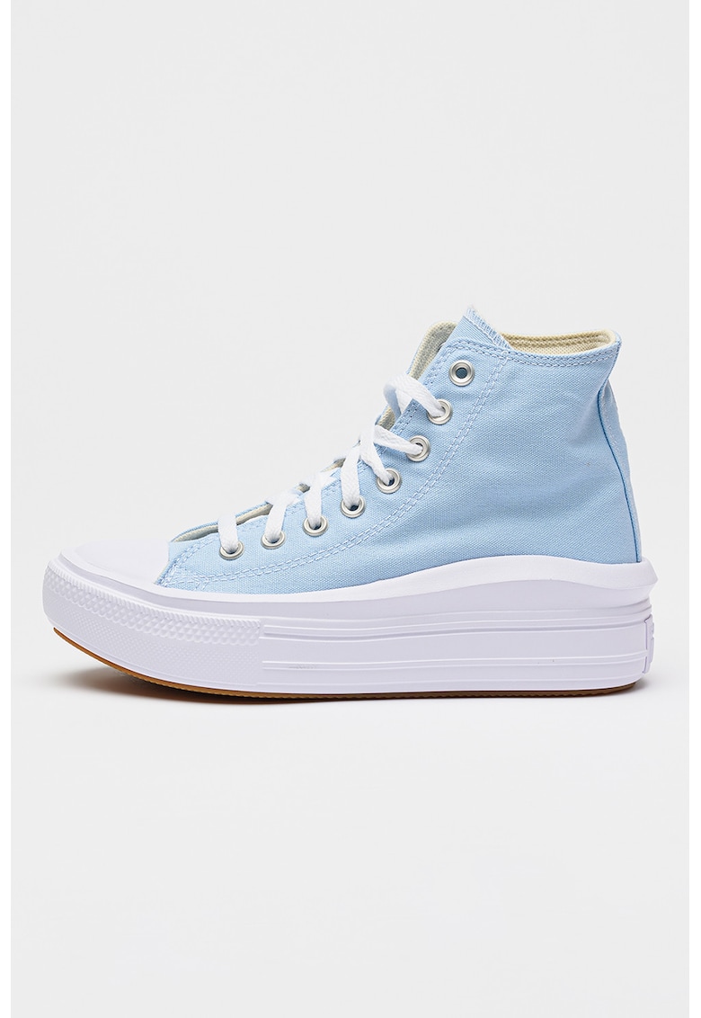 Pantofi sport high-top flatform Chuck Taylor All Star - Albastru pastel