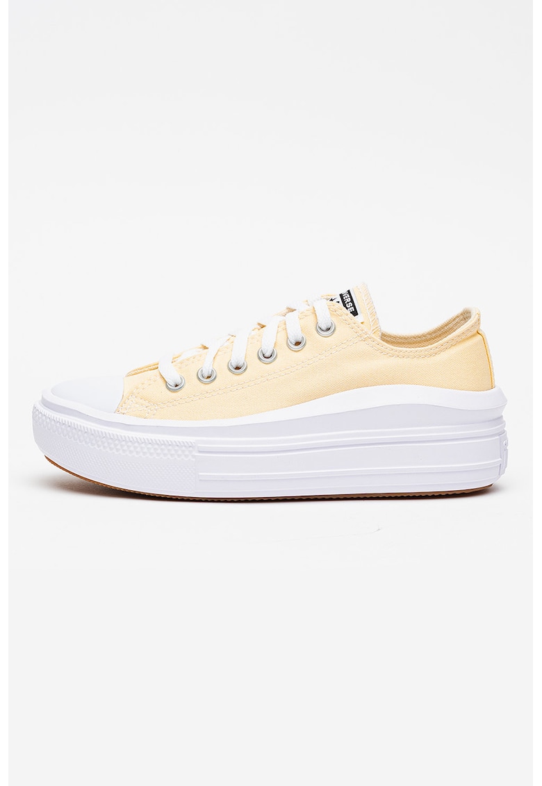 Pantofi sport din panza cu platforma Chuck Taylor All Star Move - Galben pal