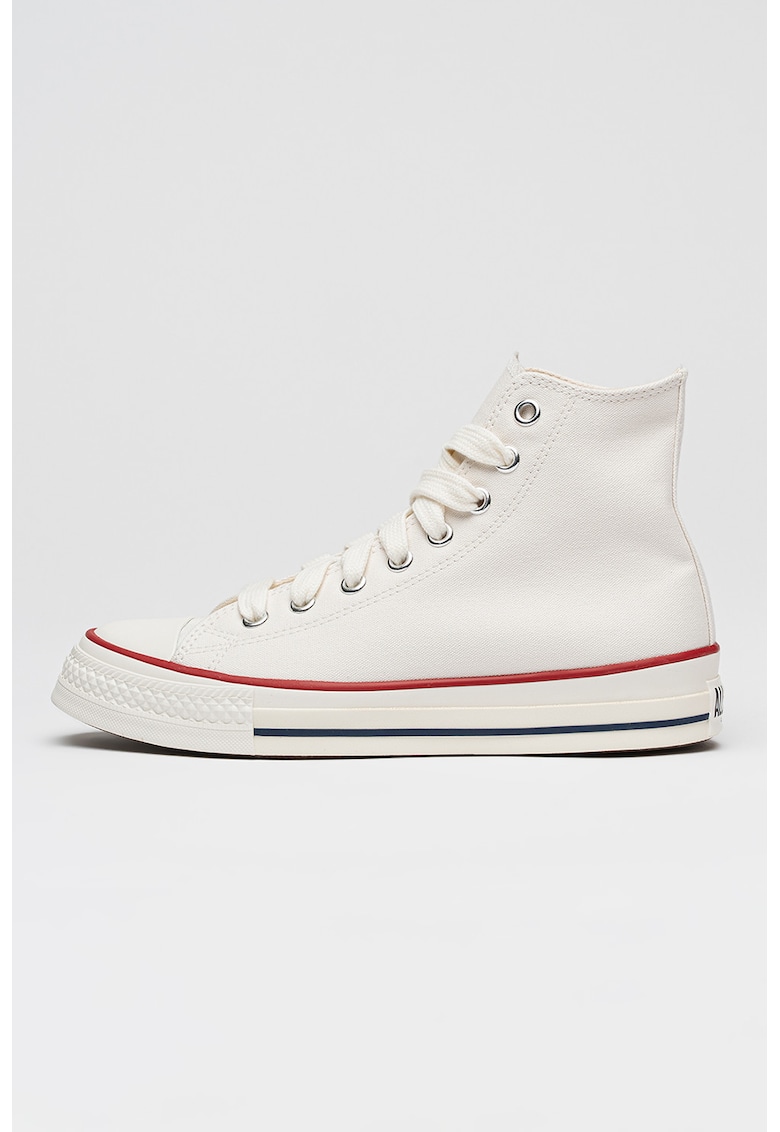 Tenisi mid-cut Chuck Taylor Throwback cu logo lateral - Rosu/Alb/Albastru