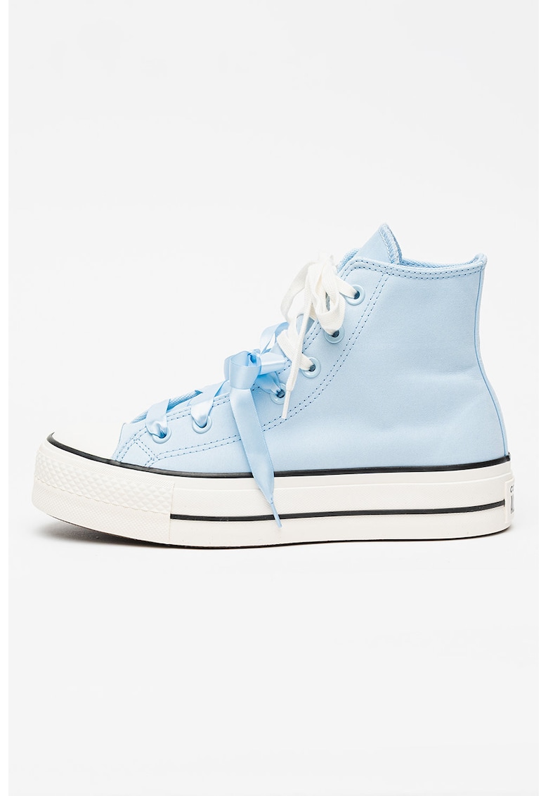 Кецове Chuck Taylor All Star с висока равна платформа - Пастелносин