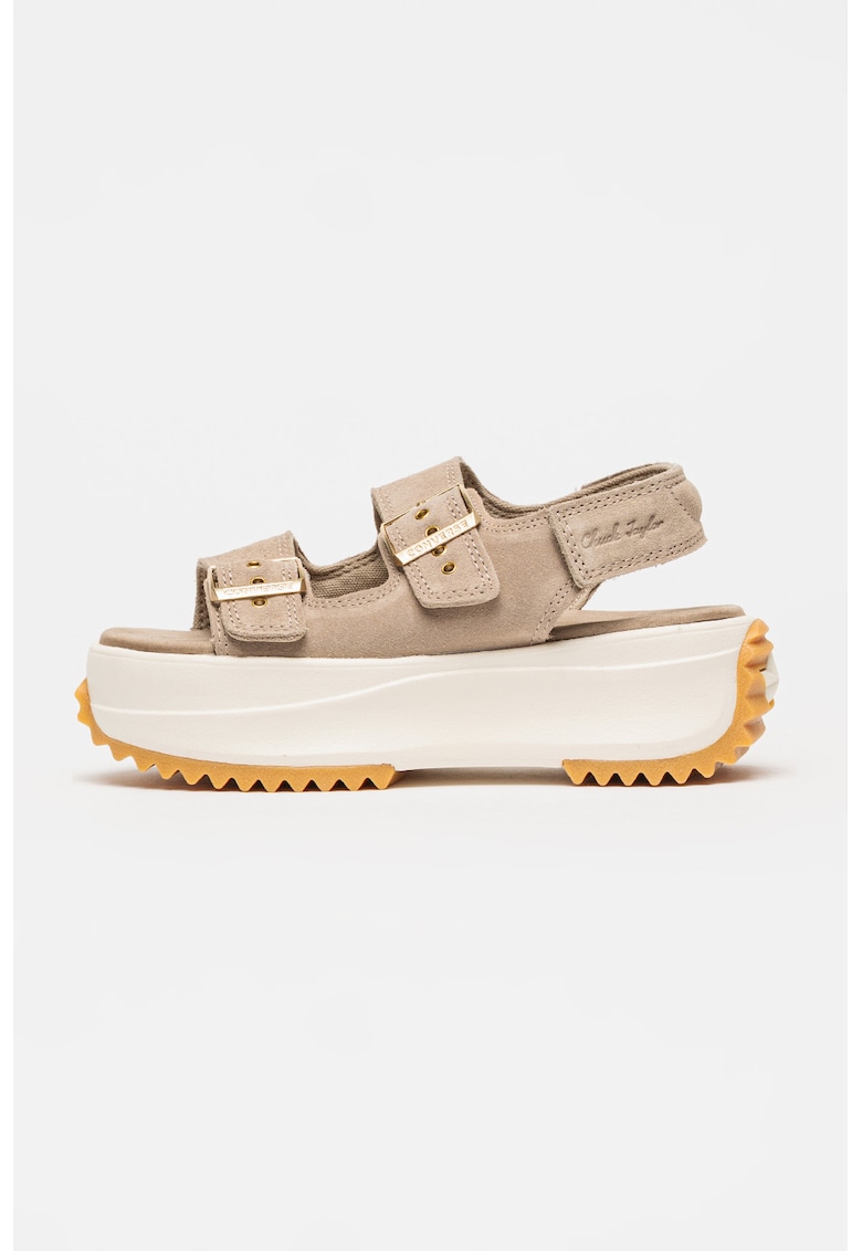 Sandale wedge de piele intoarsa All Star Chuck Taylor - Bej inchis