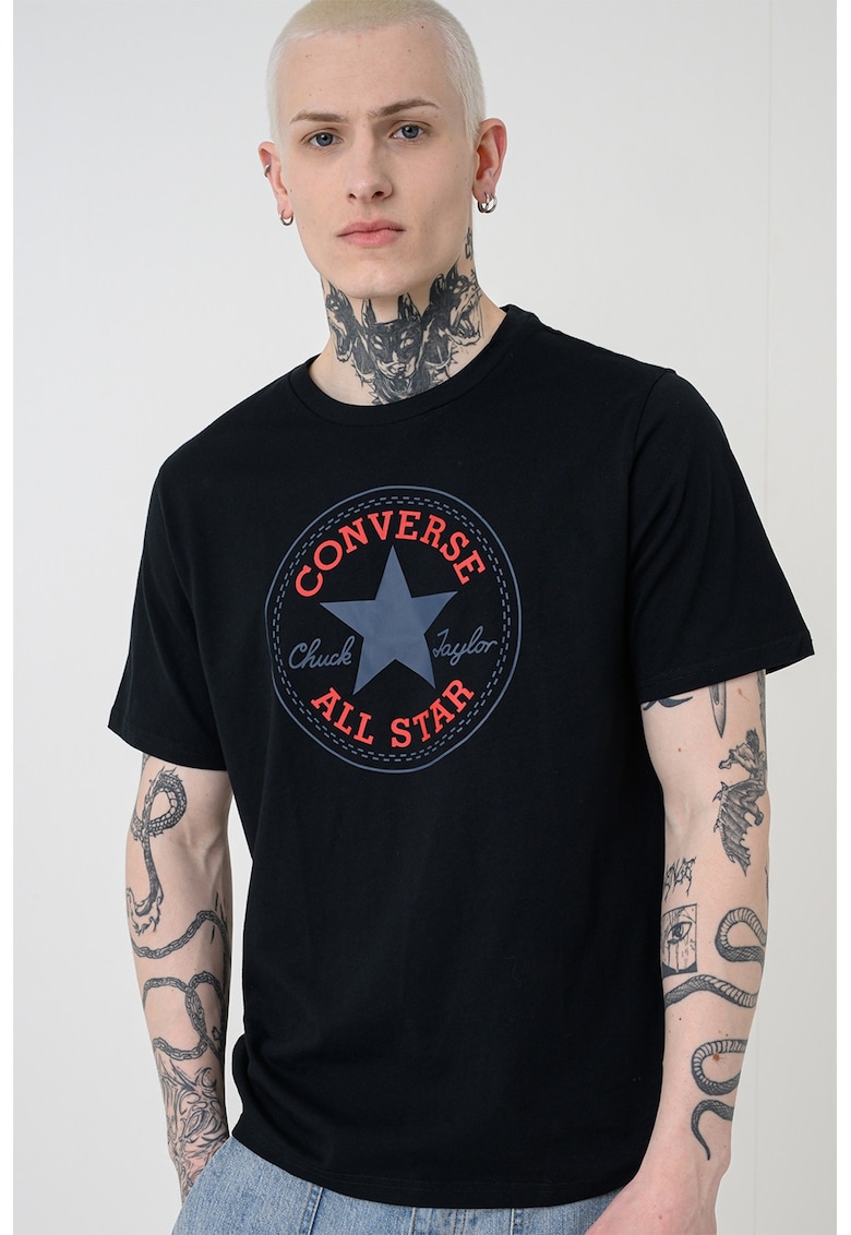 Tricou de bumbac cu imprimeu Chuck Taylor All Star - Rosu/Negru