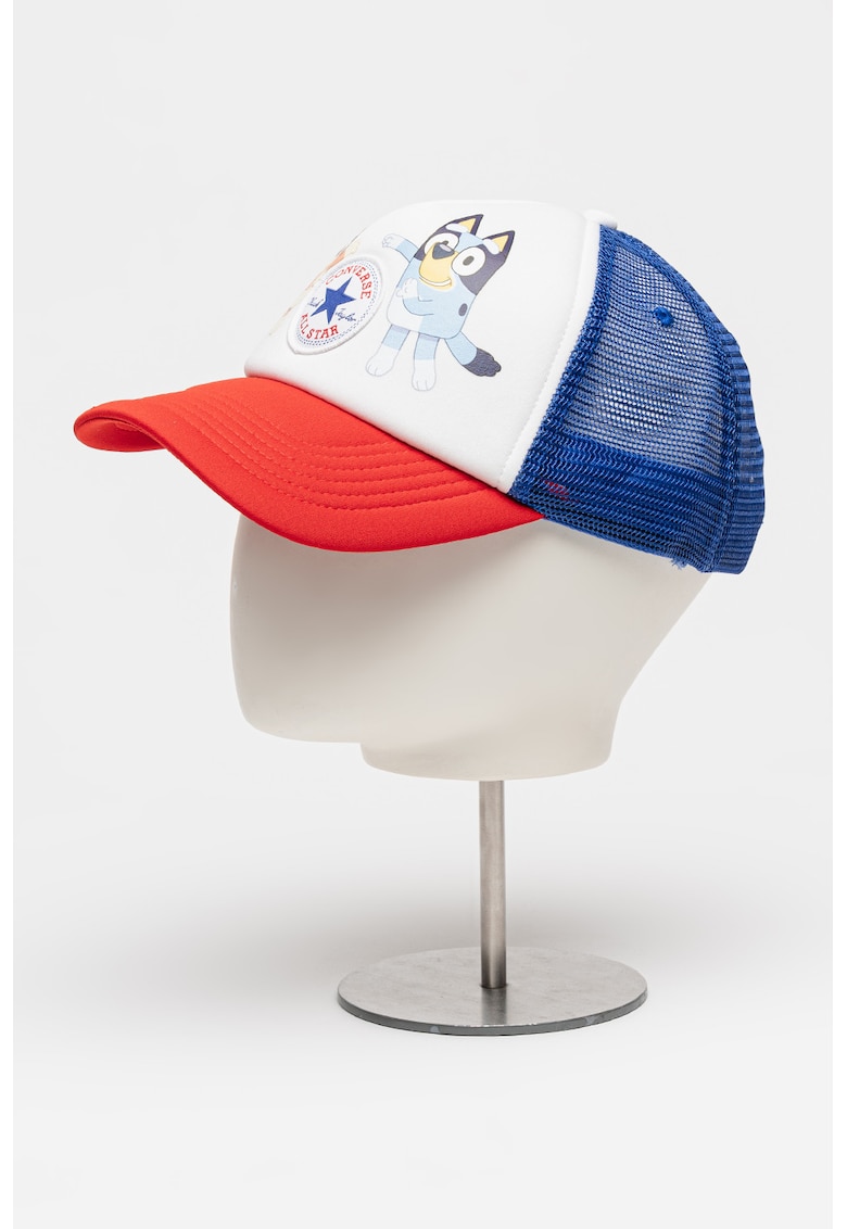 Sapca trucker cu aplicatie logo Bluey Ball - Alb/Albastru