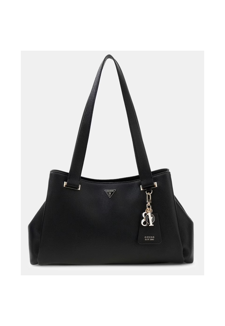 Geanta dama HWBG9664220-BLA - neagra - piele ecologica - 2 manere umar - compartiment principal - 40 x 24 x 10 cm
