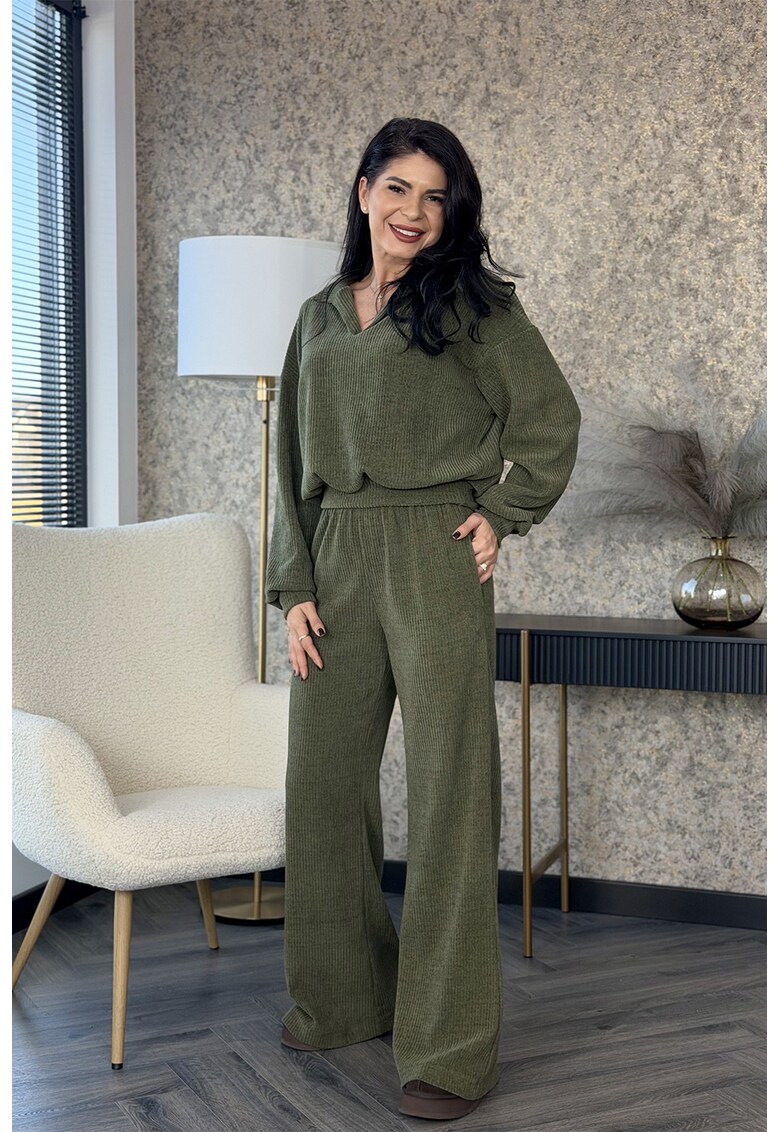 Set de bluza de trening si pantaloni de trening Melinda - 2 piese - Kaki