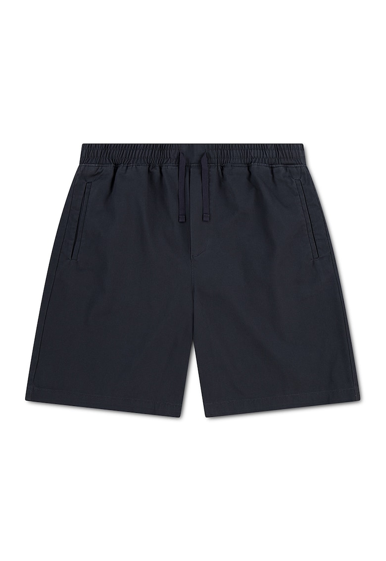 Pantaloni scurti din amestec de bumbac cu talie ajustabila - Albastru ultramarin