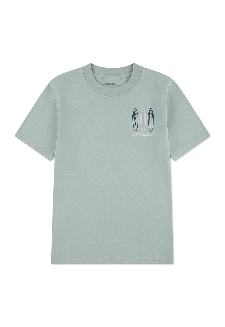 Tricou cu imprimeu pe partea din spate Surfs Up - Gri cenusiu/Gri carbune