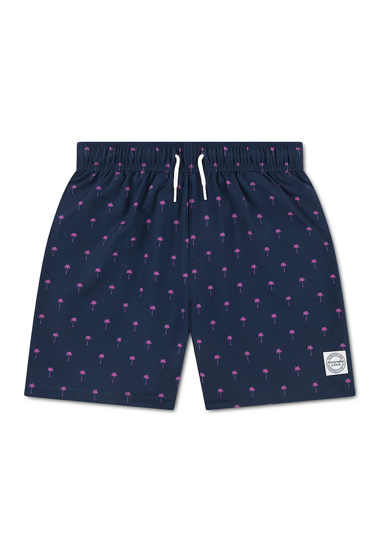Pantaloni scurti de baie cu model - Roz/Bleumarin
