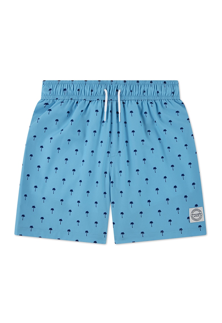 Pantaloni scurti de baie cu model - Albastru deschis/Bleumarin