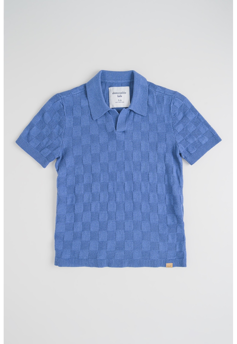 Tricou polo din amestec de bumbac - Albastru prafuit