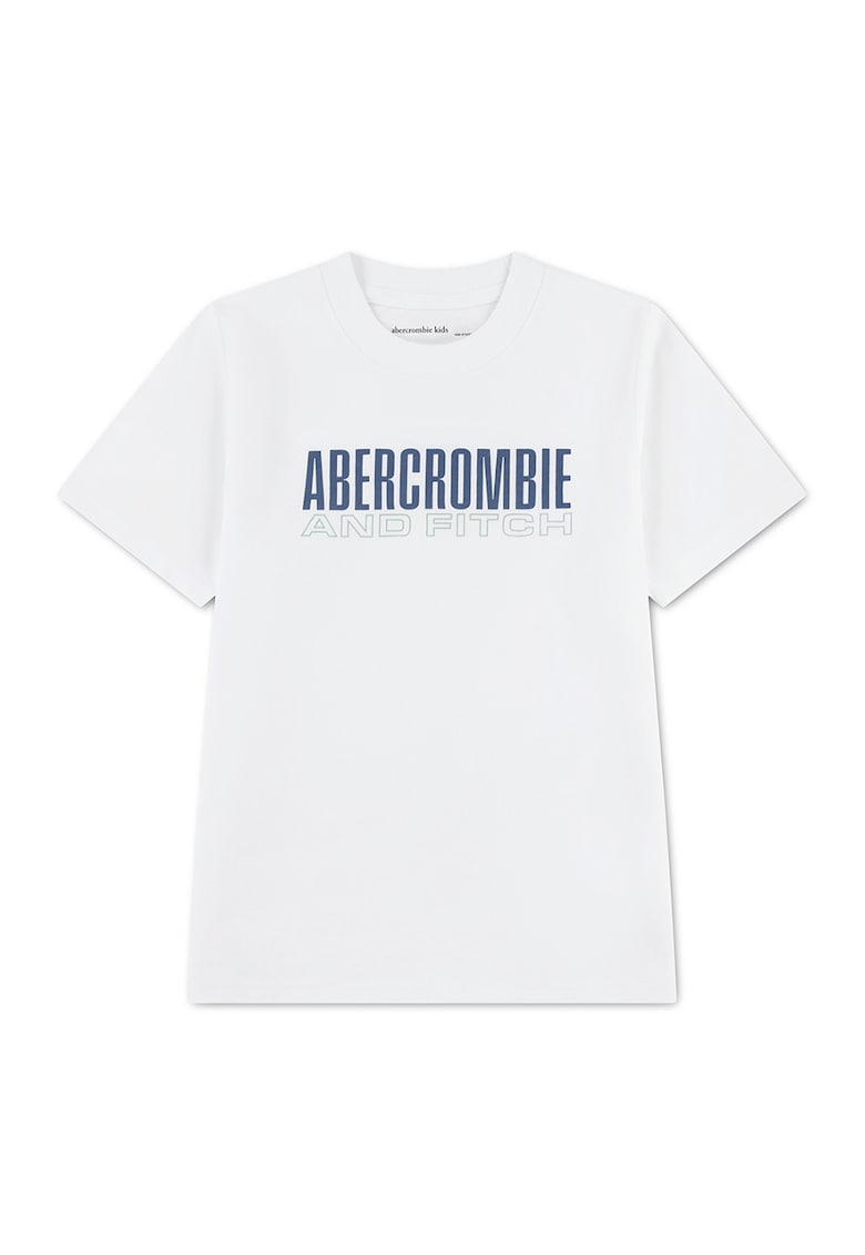 Tricou cu imprimeu logo Brick Type - Gri deschis/Bleumarin