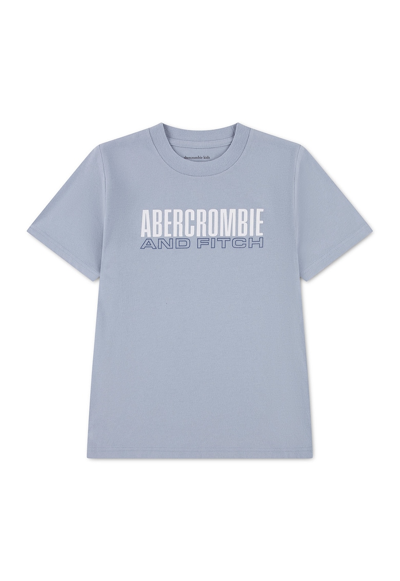 Tricou cu imprimeu logo Brick Type - Alb/Gri