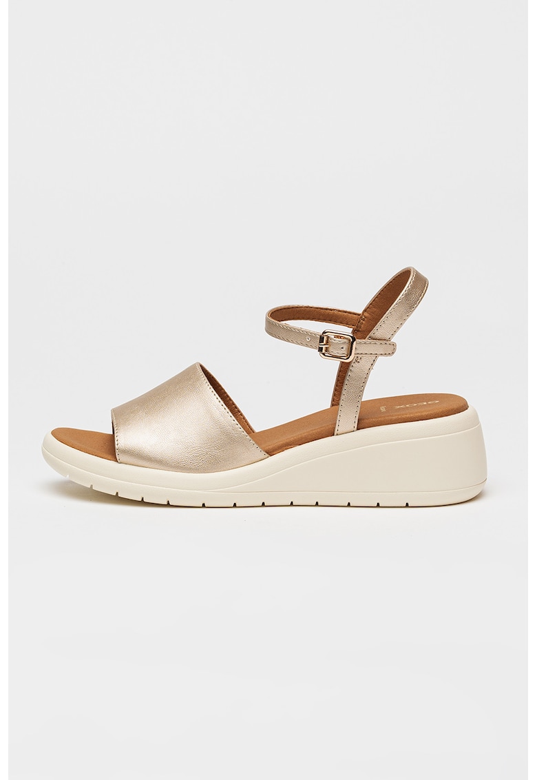 Sandale wedge Meliconia - Auriu pal