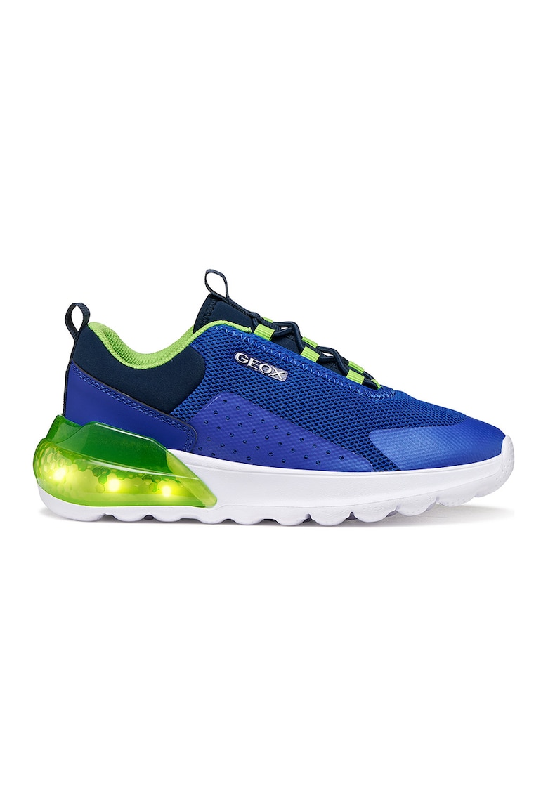 Pantofi sport Activart usori din plasa cu lumini led - Verde/Albastru royal