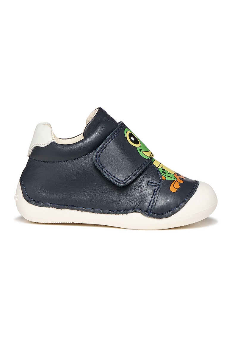 Pantofi sport Tutim de piele cu inchidere velcro - Verde/Albastru ultramarin