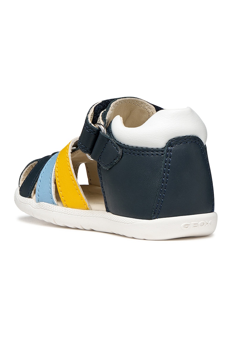 Sandale fisherman cu segmente din piele Macchia - Galben/Albastru deschis/Bleumarin