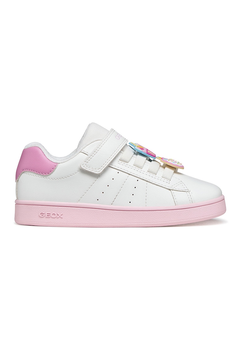 Pantofi sport Eclyper cu velcro - Alb optic/Roz pal