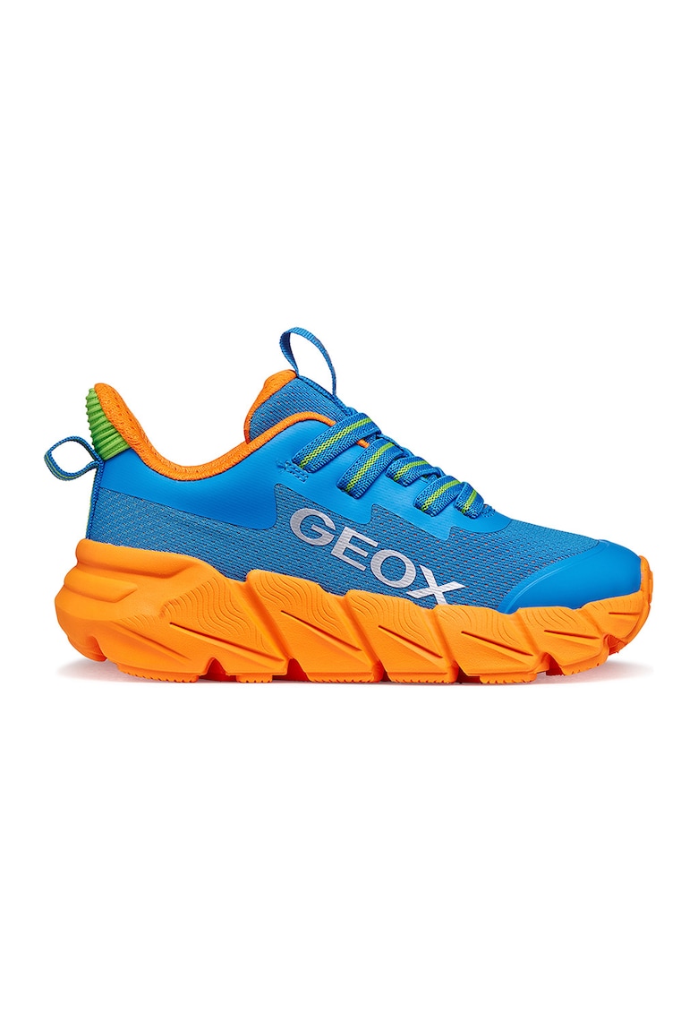 Pantofi sport Flexyper cu insertii de plasa - Portocaliu mandarina/Albastru royal