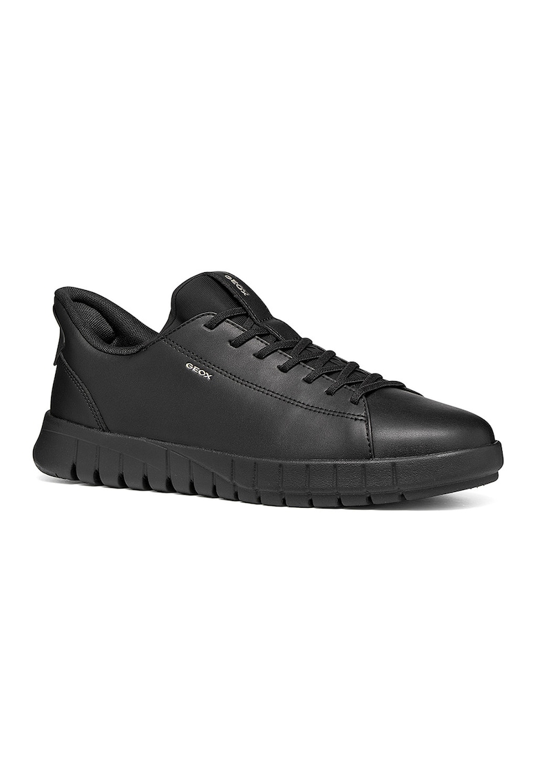 Pantofi sport Flextride Plus din piele ecologica cu logo - Negru