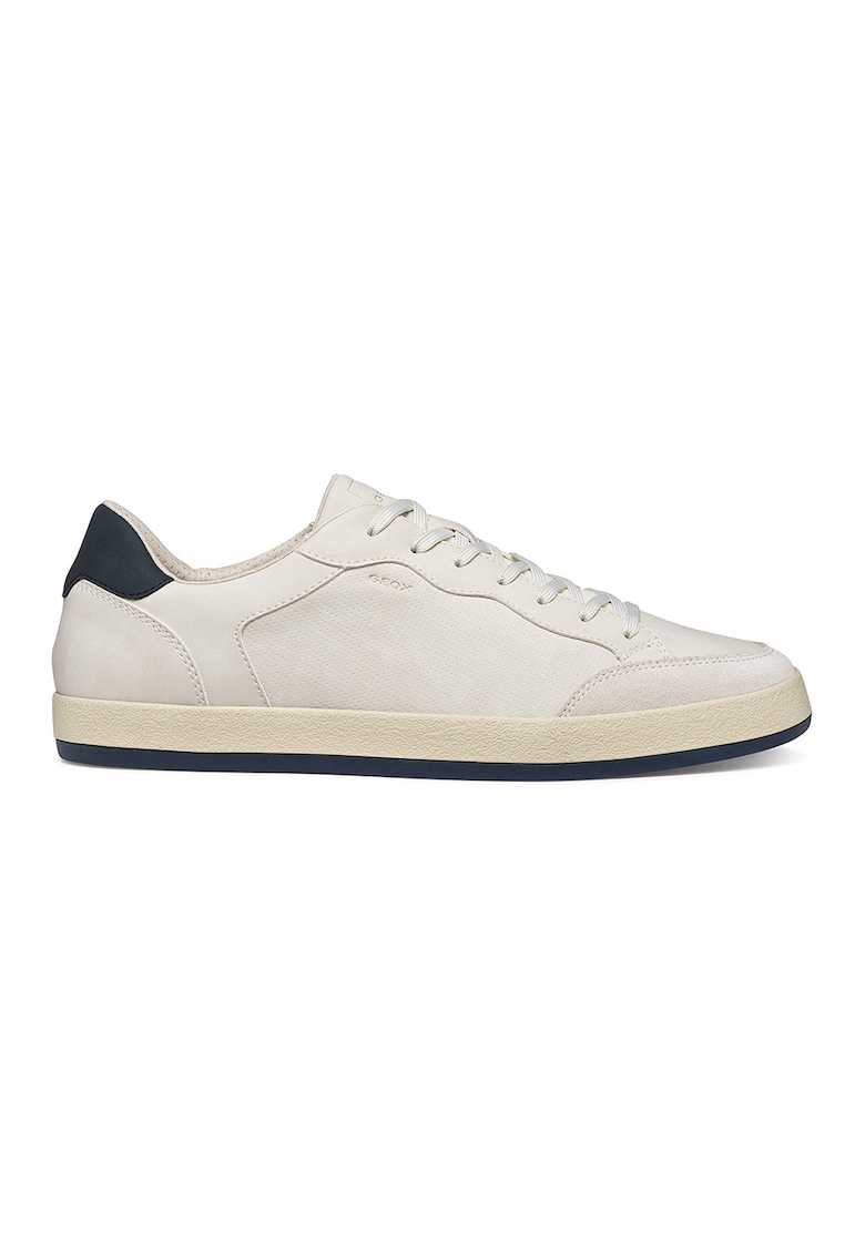 Pantofi sport Serifos cu garnituri de piele - Alb murdar/Bleumarin