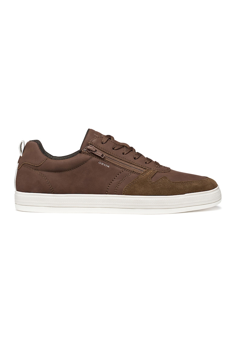 Pantofi sport Serifos low cut cu garnituri de piele - Maro