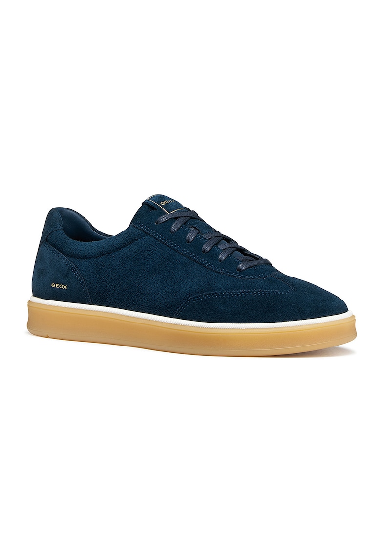 Pantofi sport low-cut din piele intoarsa - Bleumarin
