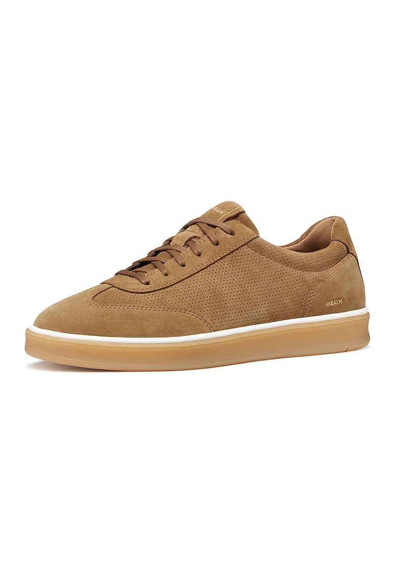 Pantofi sport low-cut din piele intoarsa - Caramel