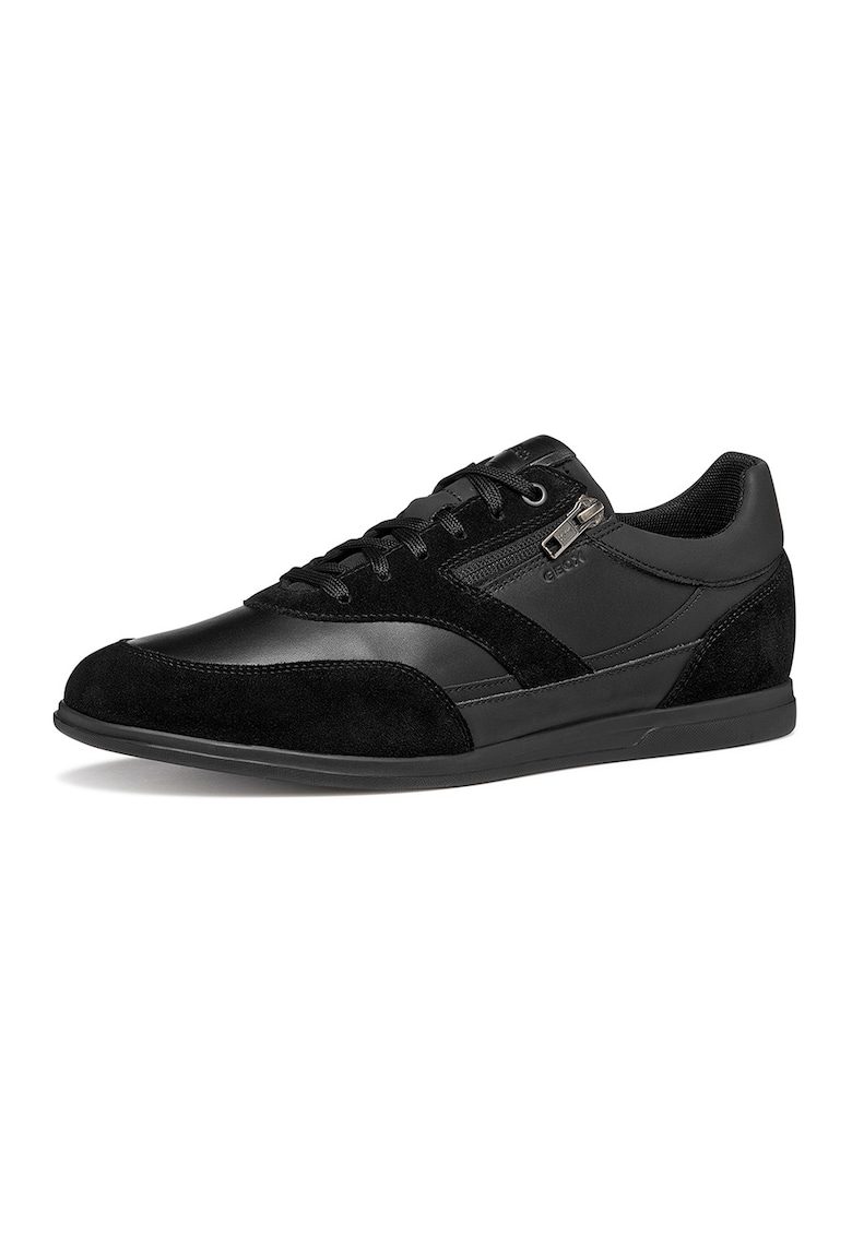 Pantofi sport Renan din piele si fermoar decorativ - Negru