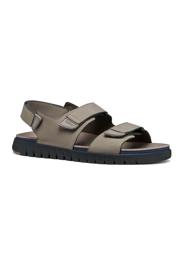 Sandale de piele nabuc ecologica cu amortizare Flextride S - Maro taupe