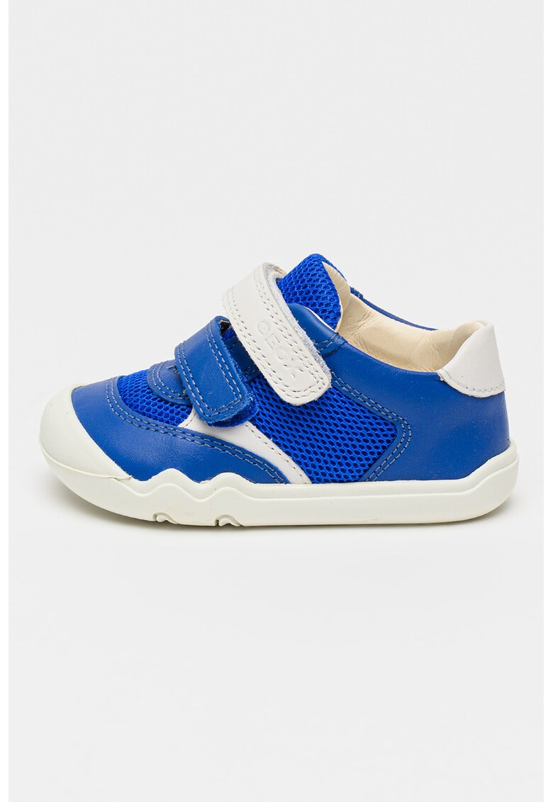 Pantofi sport Steppieup din piele si plasa - Albastru royal/Alb optic