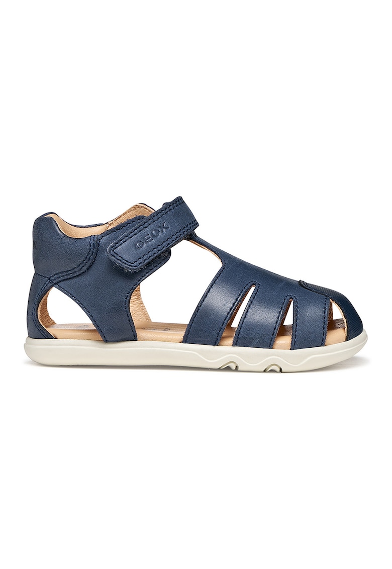 Sandale de piele cu velcro - Bleumarin