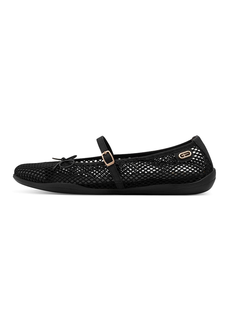 Balerini Mary Jane de plasa - Negru