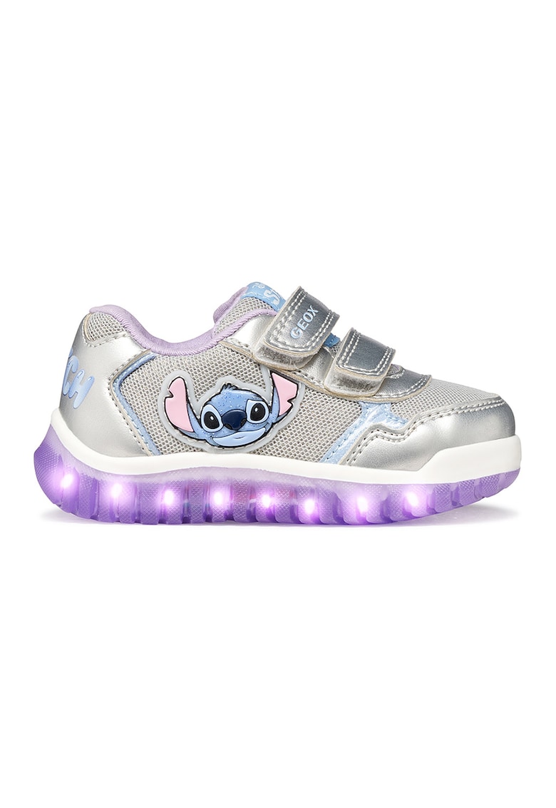 Pantofi sport Lightyloo de piele ecologica cu material textil - Lila/Argintiu