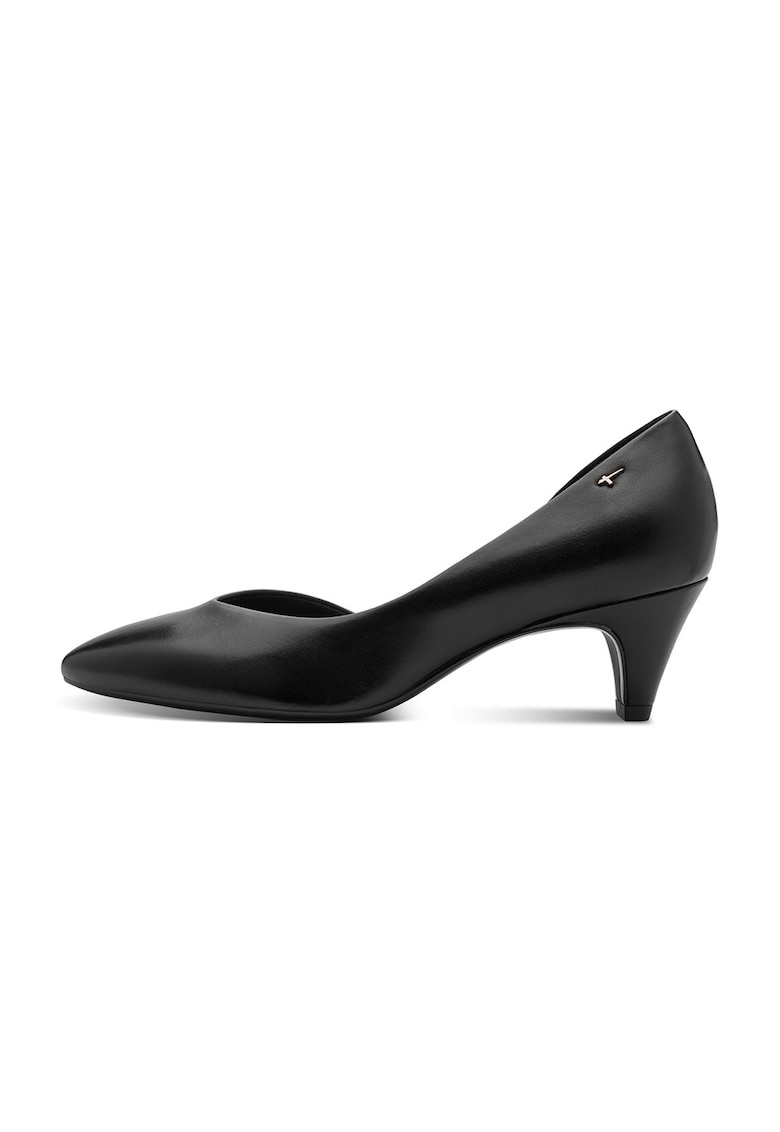 Pantofi de piele cu decupaj lateral - Negru