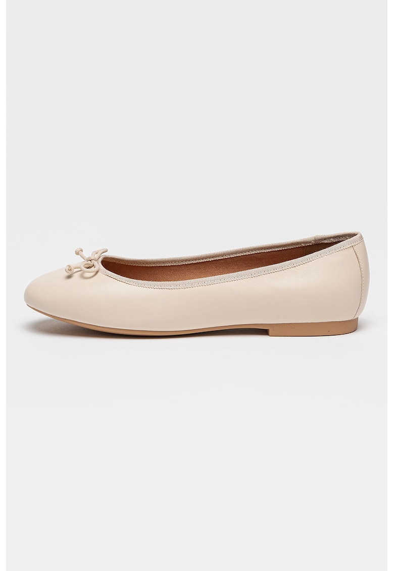 Balerini de piele New Palmaria - Bej deschis