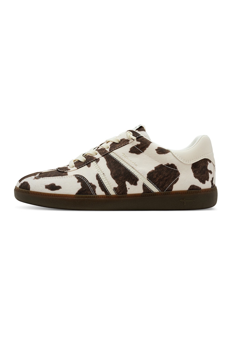 Pantofi sport cu animal print - Alb/Negru