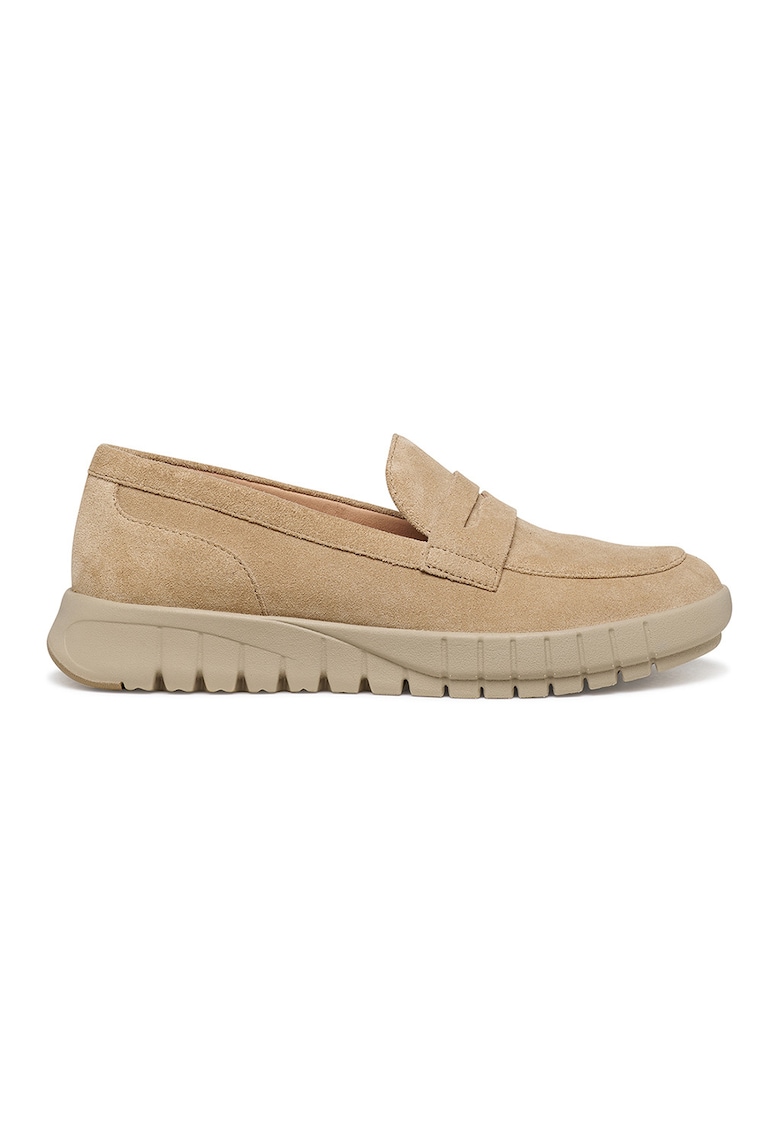 Pantofi loafer din piele intoarsa Flextride - Bej