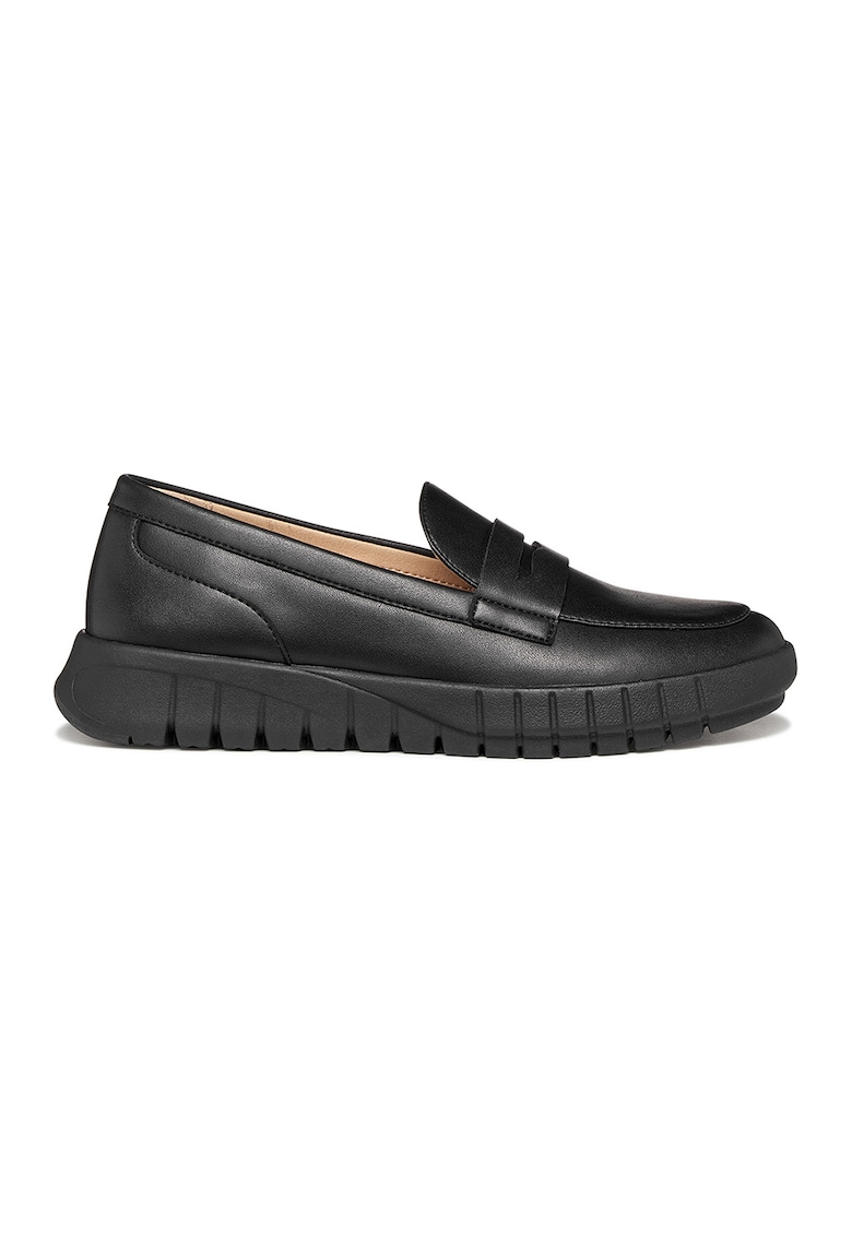 Pantofi loafer cu varf rotund - Negru