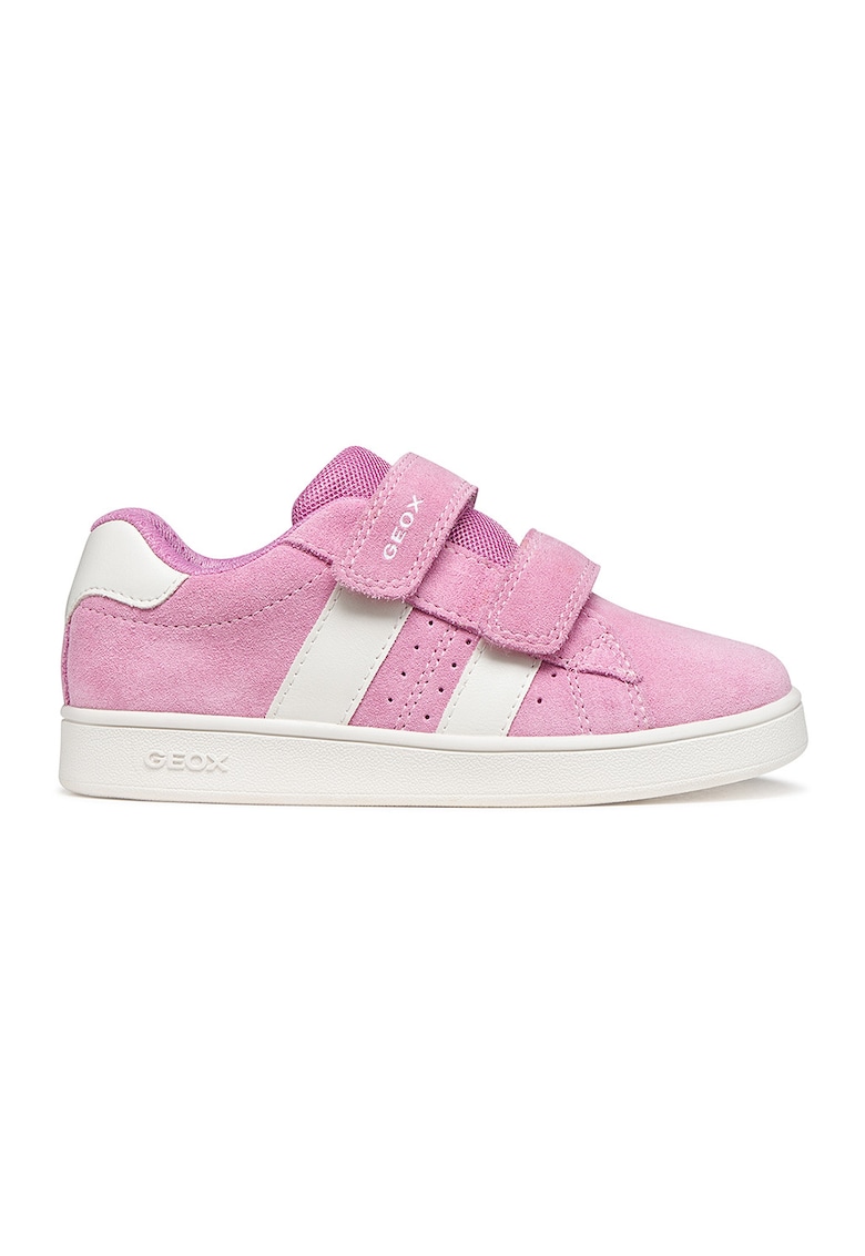 Pantofi sport cu banda velcro dubla Eclyper - Alb/Roz deschis