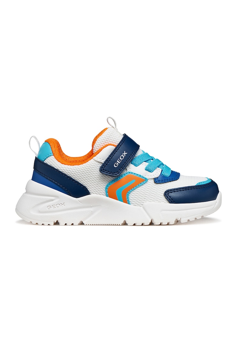 Pantofi sport Loftus cu model colorblock - Alb/Portocaliu mandarina/Bleumarin