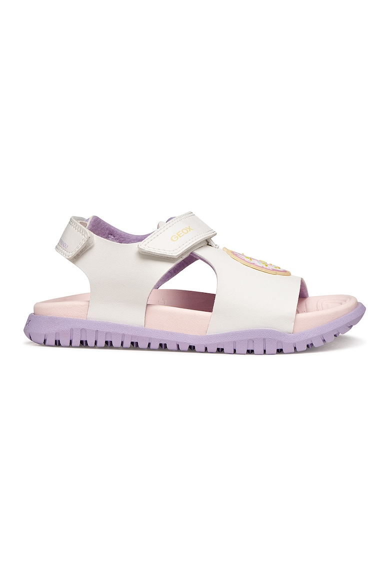 Sandale cu velcro - Lila/Alb murdar