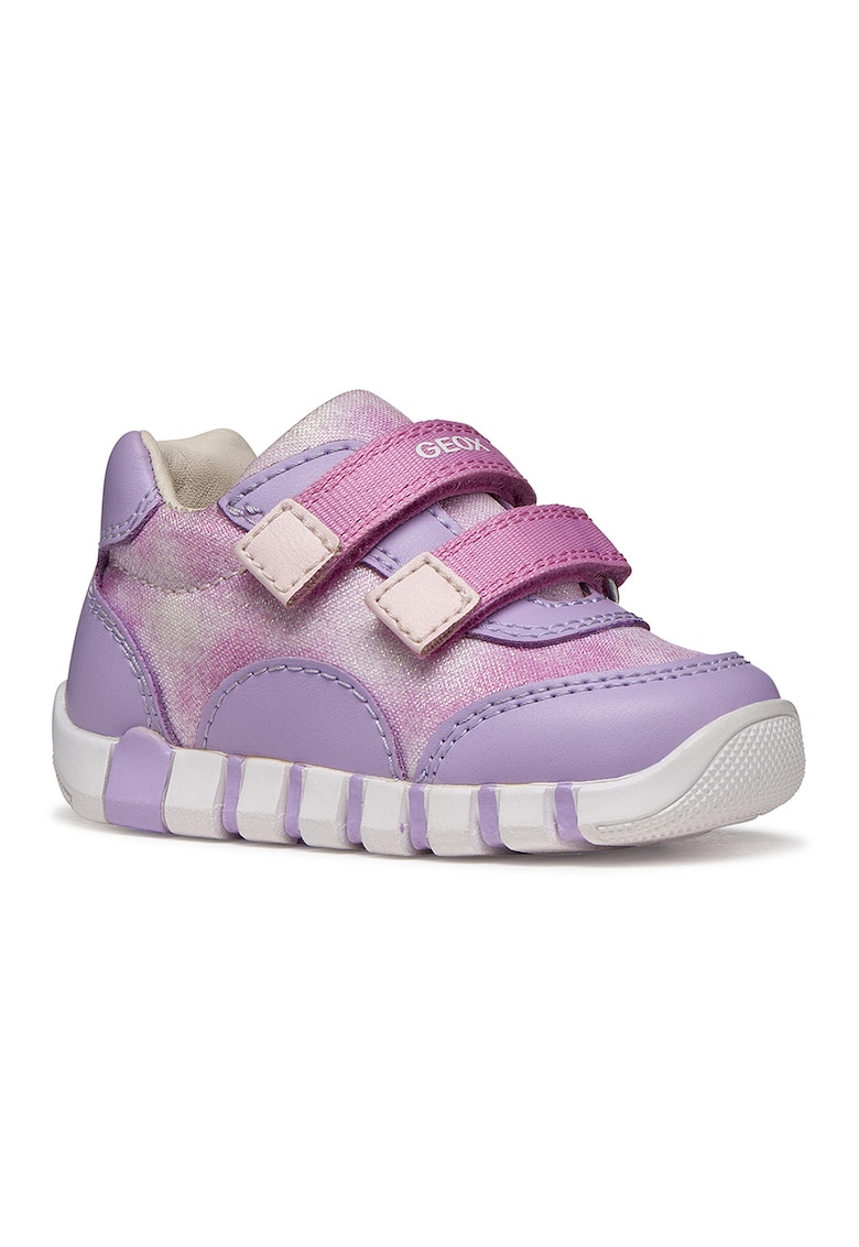 Pantofi sport Iupidoo cu velcro si insertii stralucitoare - Lila/Roz