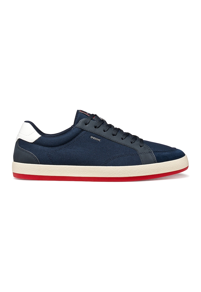Pantofi sport Serifos din material textil cu garntiuri din piele intoarsa - Albastru ultramarin