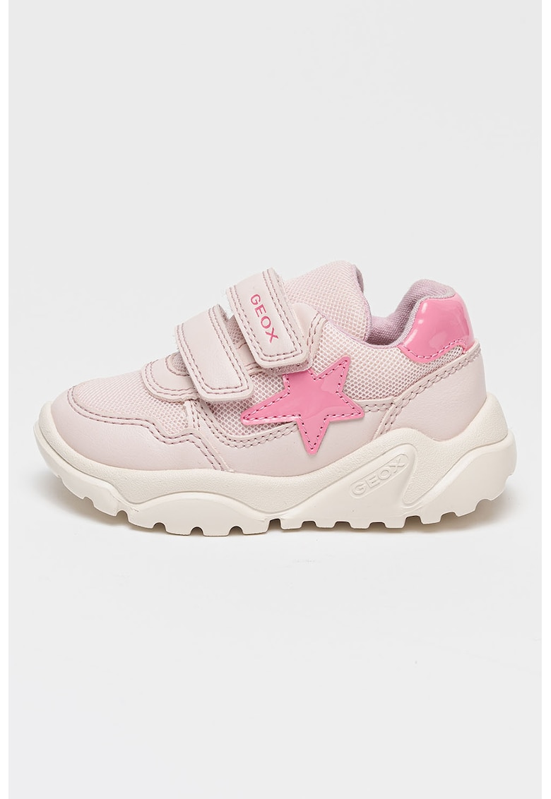 Pantofi sport Ciufciuf wedge cu velcro - Roz pastel/Alb murdar