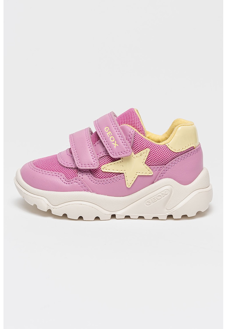 Pantofi sport Ciufciuf wedge cu velcro - Galben pal/Alb murdar/Roz prafuit