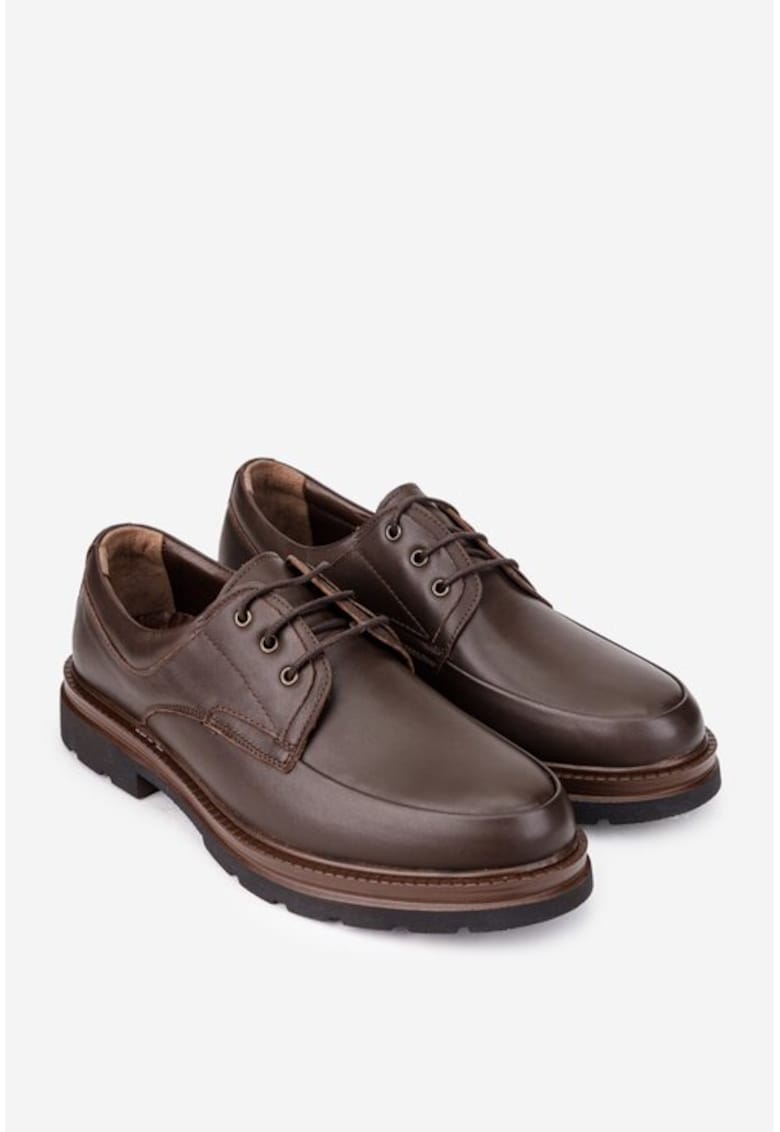 Pantofi barbati piele naturala maro - Maro