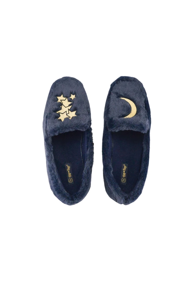 Mocasini de casa din blana artificiala Lola -
